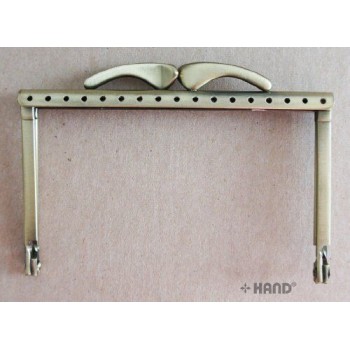 Medium Antique Bronze Tone Coin Purse Frame with Kiss Claps Lock Handle 105Wx65Hmm