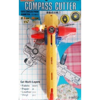 C-106 Rotary Compass Circle Cutter, Cut Multi Layers, Fabric Paper Leather Vinyl Cut Diameter from 3cm-24cm