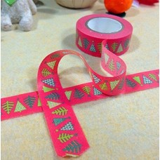 HAND Fun Christmas Gift Wrapping Paper Tape 15mW (No.15- Christmas trees 10 meters) Pack of 2 Rolls