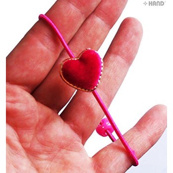 Beautiful Elegant Hair Bands - Assorted Colours and Designs - Pack of 4 Pairs (HHB01 - Heart)