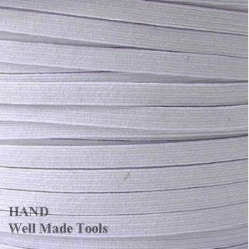 HAND ® 20 Meters of HAND Sewing Elastic White Polyester Woven Elastic, 12mmW