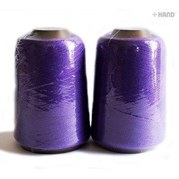 Assorted Colours Sewing Machine 100% Polyester Thread Spool Appx 800m - Pack of 2 (Purple)