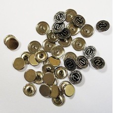 HAND 2-part Decorative Top Press Stud Buttons Assorted Sizes, Colours and Designs (PSS16 Z-NEO Press Pattern Silver 16mm - Pack of 20 - Top 32.5g Bottom 22.5g)