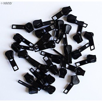 PZP05 Black Zip Pulls for Plastic Zips No 5 - pack of 30