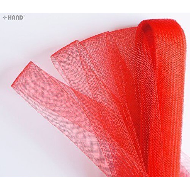 Red Nylon Crin Trim, Bridal Webbing Horses hair Assorted Colours 30 mm W x 5 meter Red Nylon Crin Trim, Bridal Webbing Horses hair Assorted Colours 30 mm W x 5 meter
