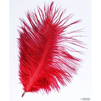 Natural Ostrich Feathers appx 10" - Pack of 10 (maroon)