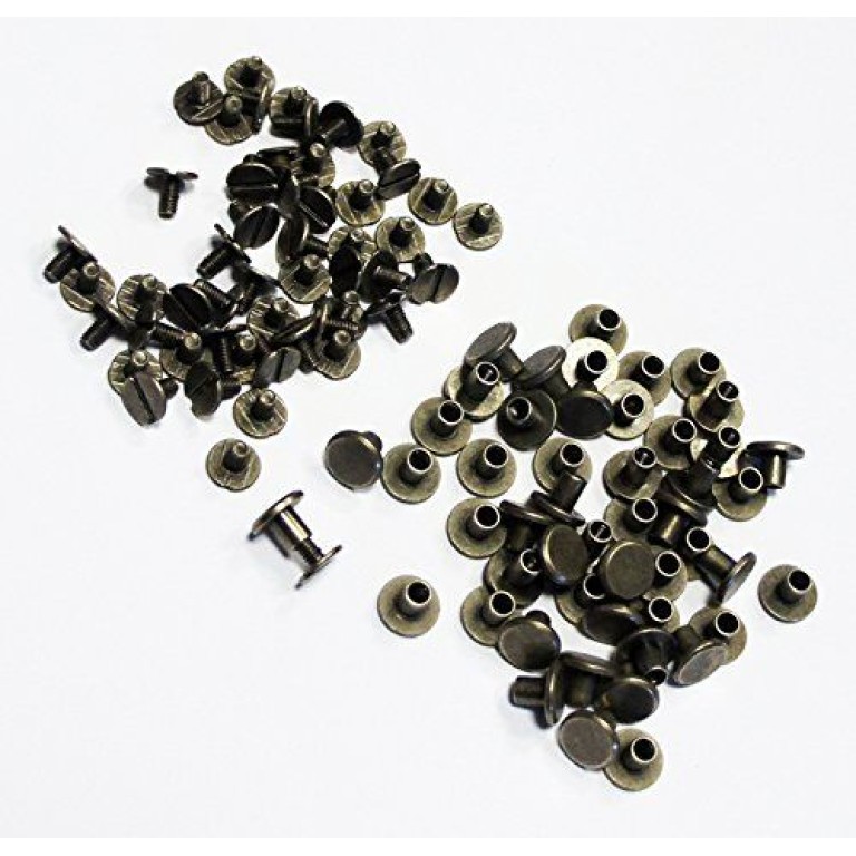 Stylish Binding Screws/Screw In Studs - Appx Pack of 50 Sets - (DCSS01 Dark Copper Plain) Stylish Binding Screws/Screw In Studs - Appx Pack of 50 Sets - (DCSS01 Dark Copper Plain)