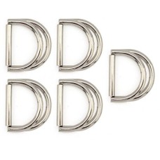 HAND Belt Buckle 10171 Large 3cm Silver Metal D Ring - Pack of 5
