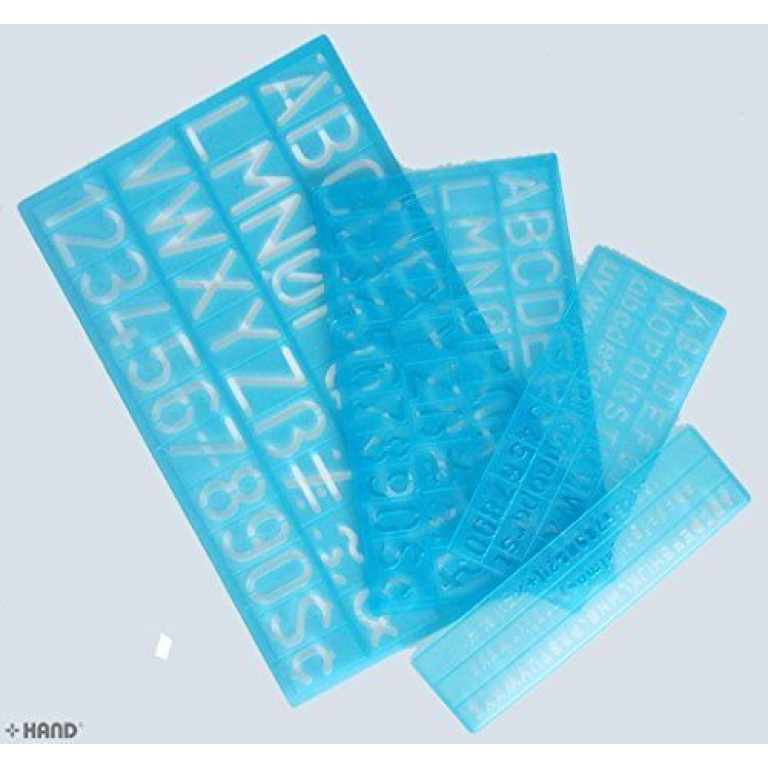 PB-NH-02145 Reusable Plastic Flexible C-thru Roman Lettering Guide Stencil - Set of 4 PB-NH-02145 Reusable Plastic Flexible C-thru Roman Lettering Guide Stencil - Set of 4