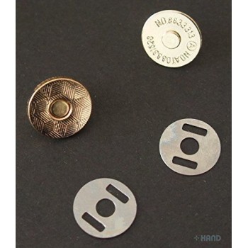 10 Full Sets Magnetic Buttons, Snap Bag Magnetic Clasp Press Pattern - Gold, 14mm
