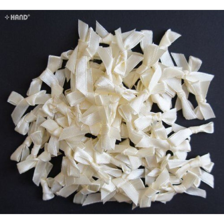 BO13 Small Decorative DIY Craft Ribbon Bow Trims, appx 200 a Pack, appx 26g (BO13-4 Cream) BO13 Small Decorative DIY Craft Ribbon Bow Trims, appx 200 a Pack, appx 26g (BO13-4 Cream)