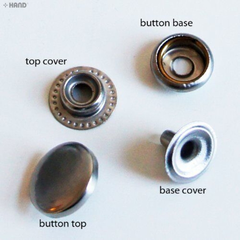 203 4-part Plain Flat Top Press Stud Buttons 12.5mm (203 Silver - appx 220g) 203 4-part Plain Flat Top Press Stud Buttons 12.5mm (203 Silver - appx 220g)