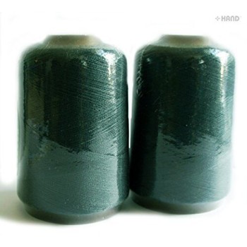Assorted Colours Sewing Machine 100% Polyester Thread Spool Appx 800m - Pack of 2 (Grey)