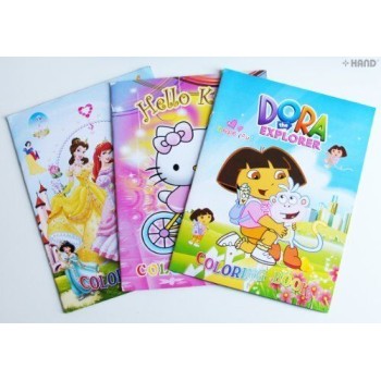Childrens Cartoon Colouring and Sticker Books - Buy 1 Get 1 Free Offer (Girls)