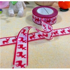 HAND Fun Christmas Gift Wrapping Paper Tape 15mW (No.13- the reindeer 10 meters) Pack of 2 Rolls