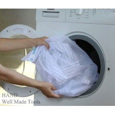 2 Pcs of HAND Large Tough Zipped Laundry/ Washing Bags 50x60cm, White