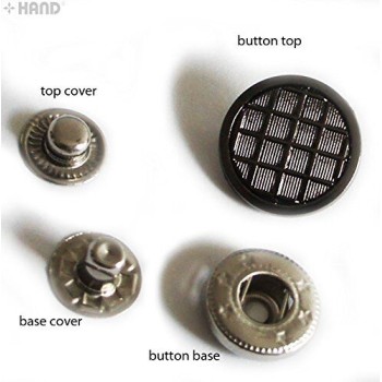 4-part Decorative Top Press Stud Buttons 17mm Assorted Designs - 20 Sets (PBDCR06 Dark Copper)