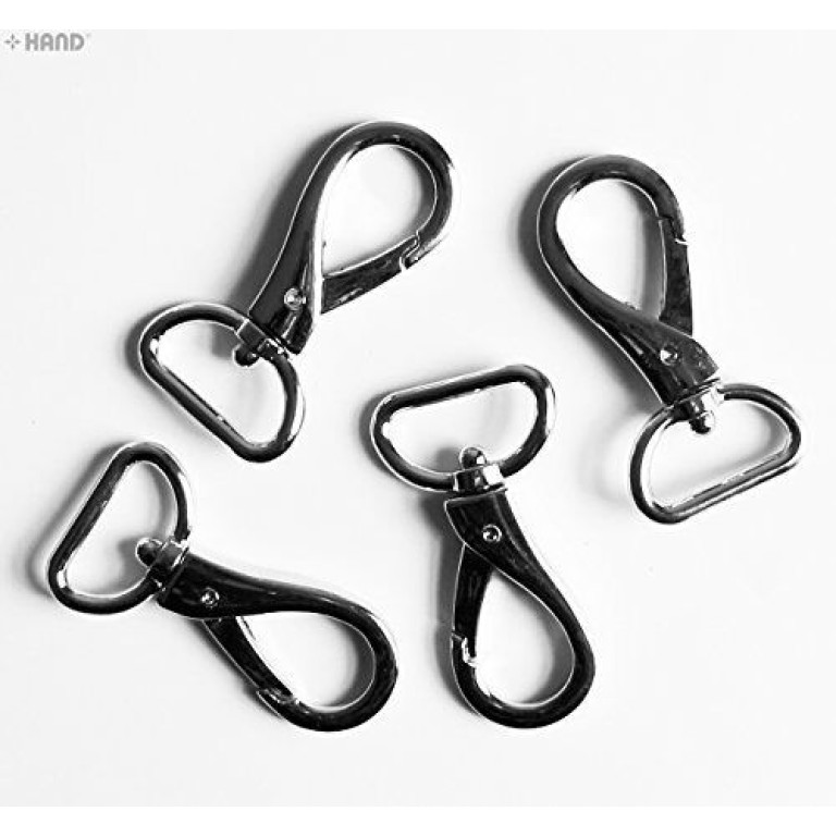 4 Silver Tone Swivel Hook Buckles - 60 x 35 mm 4 Silver Tone Swivel Hook Buckles - 60 x 35 mm