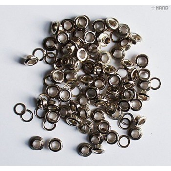 5 Packs (appx 100 pcs a pack) Silver Diameter 4mm Eyelets Grommets