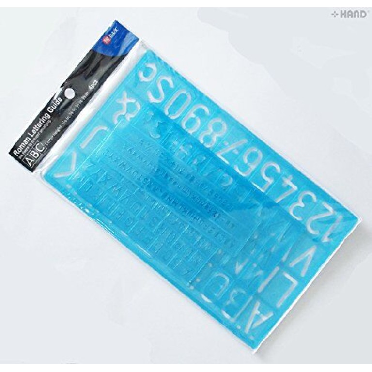 PB-NH-02145 Reusable Plastic Flexible C-thru Roman Lettering Guide Stencil - Set of 4 PB-NH-02145 Reusable Plastic Flexible C-thru Roman Lettering Guide Stencil - Set of 4