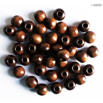 Brown Wooden Jewellery Craft Beads - Assorted Sizes (Size 1 20x18mm - 40 a pack - 87.5g)