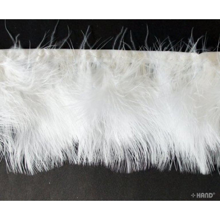 G01 White Goose Feather Fringe Trim - 2 metres G01 White Goose Feather Fringe Trim - 2 metres