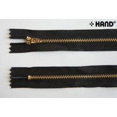 5 pcs Jean Zips/ Metal Closed Ended Zip-Black/ Gold, Great for Denim Project (3.5 inches)