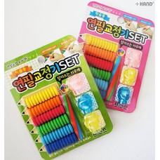 Comfort To Hold Foam Ridged and Rubber Pen Pencil Grip Assorted Colours - 2 Packs of 10pcs