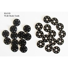 50 Pcs Plastic Clip Buttons, Invisible Clip Buttons 15mmW Black
