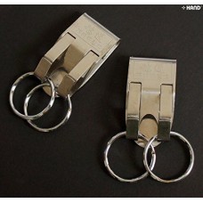 2829-1 Metal Wide Belt Double Loop Hook Keyring Buckle - 2 Pieces