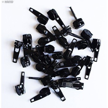 NZP07 Black Zip Pulls for Nylon Zips No 7 - pack of 30