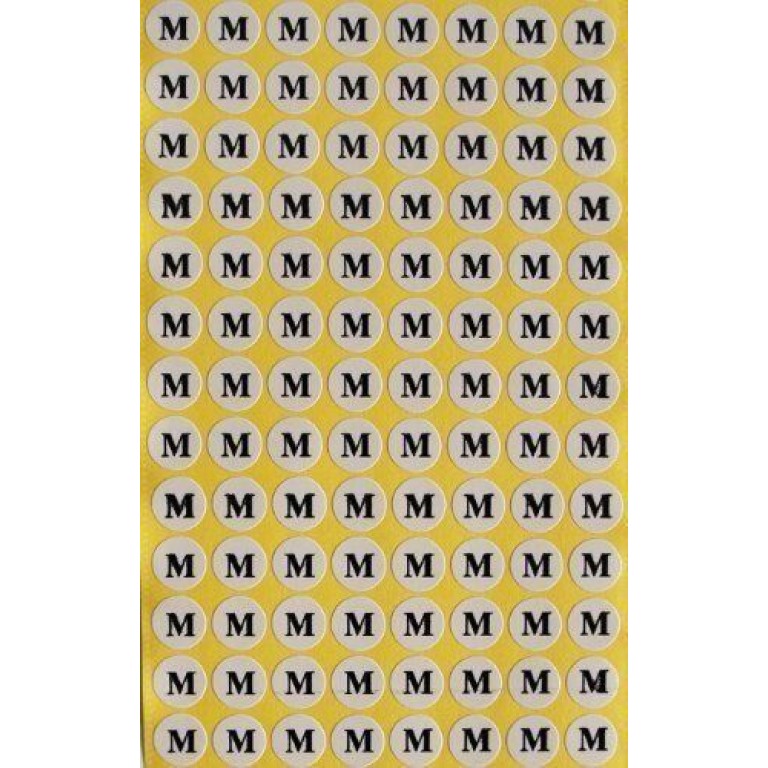 Size M Round Stickers, Garments, Hanger- 1cm Diameter, 10 Sheets 200 Stickers/Sheet Size M Round Stickers, Garments, Hanger- 1cm Diameter, 10 Sheets 200 Stickers/Sheet