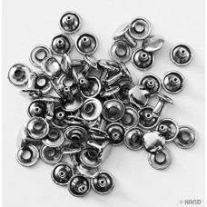 2-part Plain Flat Silver Press Studs Assorted Sizes (PSS08 - 9mm appx 120 pairs)