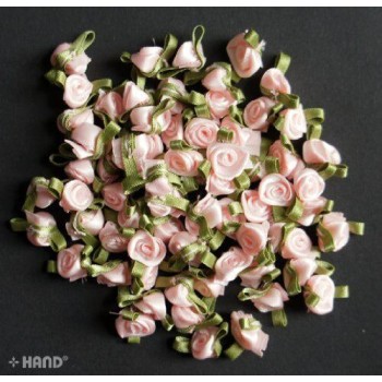 F12 Small Decorative DIY Craft Assorted Colours Flower Design Trims, pack of appx 50 (F12-1 Light Pink)