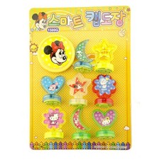 HAND Minnie Mouse Children's Ink Stamps Featuring Doraemon, Hello Kitty, Snoopy and Stitch - Set of 8 Stamps with Ink Pad