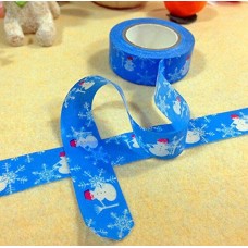 Fun Christmas Gift Wrapping Paper Tape 15mW (No.14 snowy winter 10 metres)