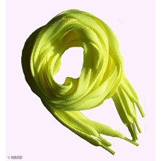 10 Pairs Flat Trainer Shoe Laces 110cm/43" - Assorted Colours (Neon Yellow)