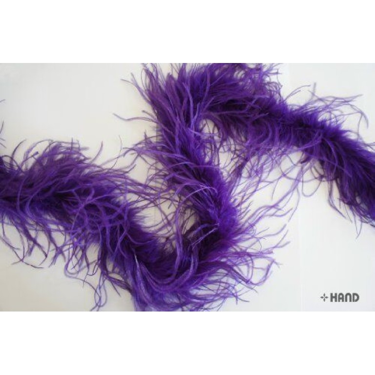 YF-01 Fascinating Snow Flake Turkey Feather/ Boa/ Trim, Purple - 1.90m YF-01 Fascinating Snow Flake Turkey Feather/ Boa/ Trim, Purple - 1.90m