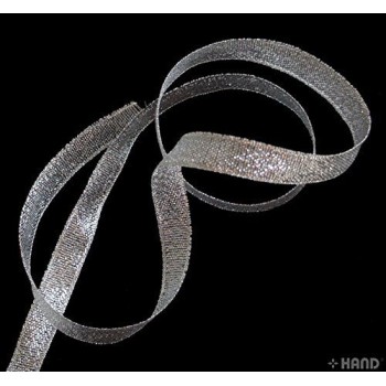 Silver Glitter Ribbon -  22 m x 10 mm