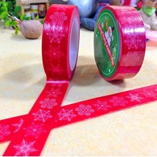 Fun Christmas Gift Wrapping Paper Tape 15mW (No.8- snowflake patterns 10 metres)