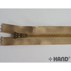 5 Pcs Gold Metal Closed Ended Zip, Jean Zips (NO.4 Vintage Beige 19cmL)