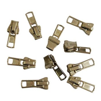 HAND Zip Pulls AUTOMATIC Head Slider No3 SILVER - Pack of 10