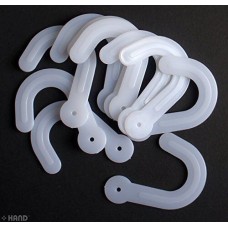 10 White Plastic Hangers for Fabric Samples