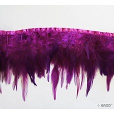DU06 Mulberry Purple Double Layer Duck Feather 6 inches/ w appx 2 metres
