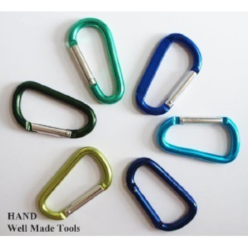 Set of 6 Carabiner Spring Snap Link Hook – 80mm 3.1”