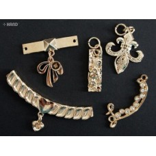 HAND ® A07 Metal Gold Tone DIY Accessories Making Embellishements - Pack of 5
