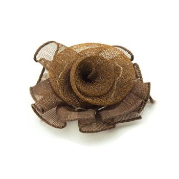 HAND Pretty Flower Sew On Organza Trim for Clothing and Accessory Embellishment 32 mm x 32 mm Pack of 20, Dark Brown HAND Pretty Flower Sew On Organza Trim for Clothing and Accessory Embellishment 32 mm x 32 mm Pack of 20, Dark Brown