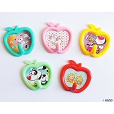 BAQI-02 Twin Pack Childrens Apple Shape Cartoon Assorted Colours Hooks - Buy 2 Packs Get 2 Packs FREE Deal