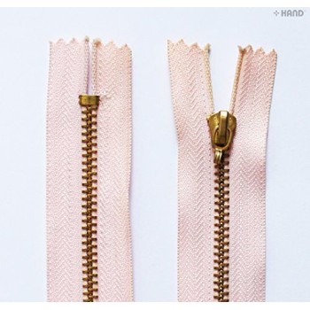 Gold Metal Closed Ended Assorted Colours No5 Zips 25cm - 5 pcs (MZ17 Pink)