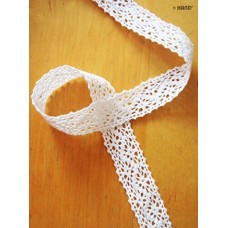 HAND NO.6 Cotton Lace Trim- White, 23mmW/10 meters